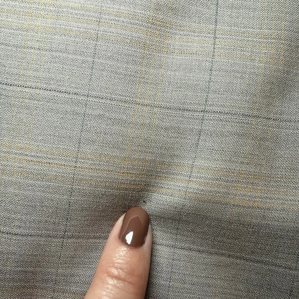 Ballin Pants Mens 36x28.5 Tan Gray Plaid Wool Dress Pants Comfort EZE Canada - Picture 4 of 16